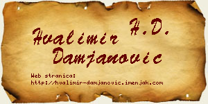 Hvalimir Damjanović vizit kartica